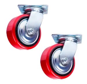 Колесо поворотное PU/металл (C550S/PU1340CB3ra/TG) 125 мм, TOR Industries, Колёса и опоры