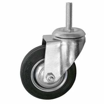 Колесо поворотное SCt 97 85 мм резина с болтом (F), TOR Industries, Колёса и опоры