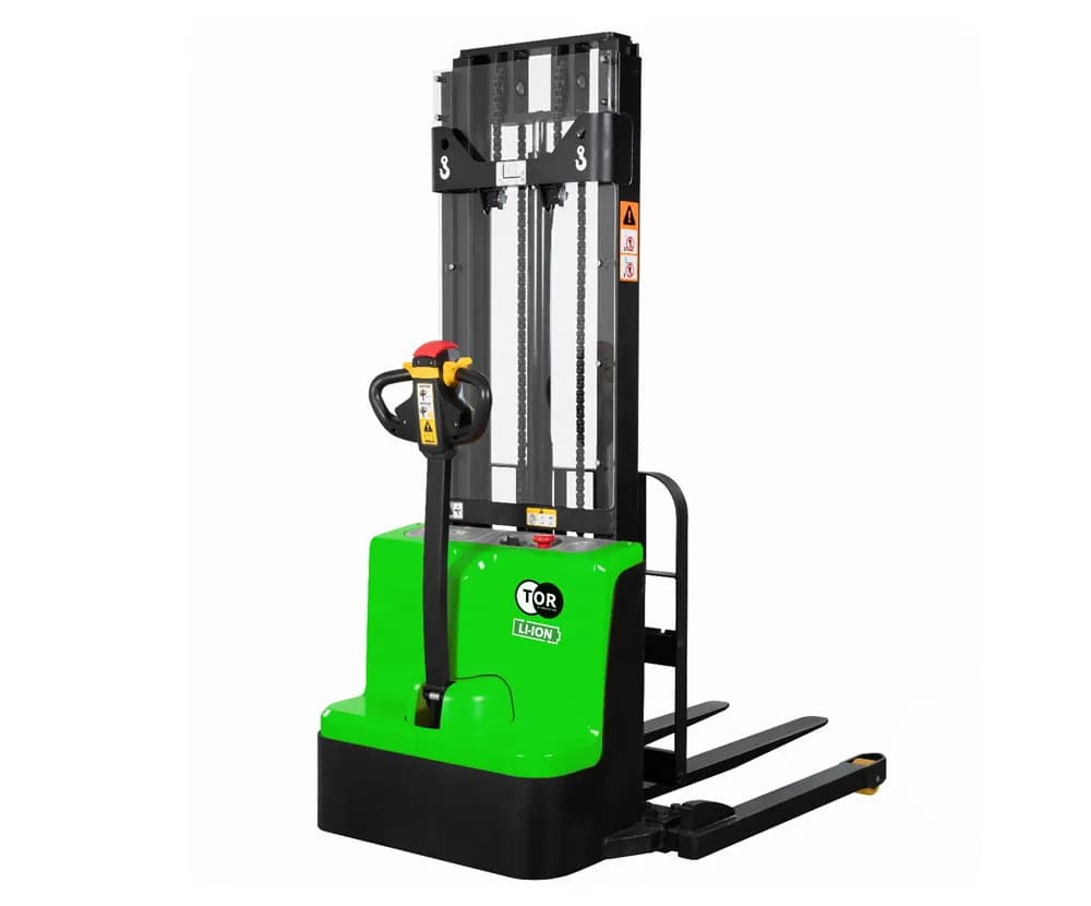 Штабелер самоходный 1,5 т 2,0 м TOR WSS15H-2000SC PRO Li-ion 24/60 В/Ач раздвижные вилы, опоры, TOR Industries, Штабелёры электрические