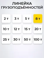 Домкрат гидравлический TOR ДГ-8 г/п 8,0 т, TOR Industries, Домкраты