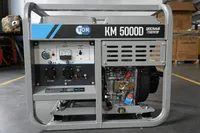 Генератор дизельный 5,0 кВт 220В с электростартером и колесами TOR KM5000D, TOR Industries, Генераторы дизельные