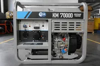 Генератор дизельный 7,0 кВт 220В с электростартером и колесами TOR KM7000D, TOR Industries, Генераторы дизельные