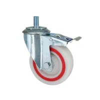 Колесо полипропиленовое с болтом и тормозом EM05 MBTM 125 F, EMES, Колёса и опоры