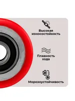 Колесо полиуретан 80х70 мм с подшипником для тележек и платформ BF/DF-III/RHP/AC/DF/CW2/PWH/CRA/CRO, TOR Industries, Запчасти для складской техники