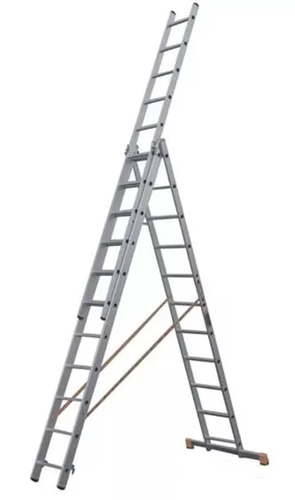 Лестница 3-х секционная алюминиевая 3*11, TOR Industries, Лестницы и стремянки
