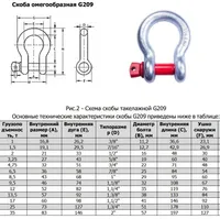 Скоба омегообразная TOR 3,25 т (тип G209) (Q), TOR Industries, Скобы такелажные