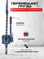 Таль ручная рычажная  2,0т  9м TOR ТРР, TOR Industries, Тали ручные